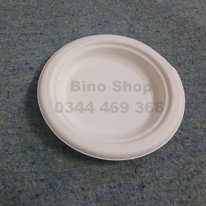 10 Đĩa Tròn Bã Mía 18cm