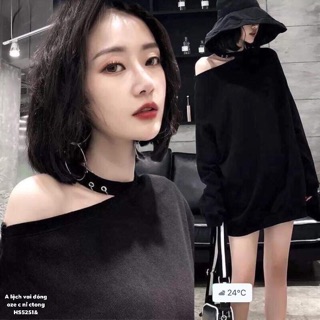 Áo lệch vai đóng ôze -HS