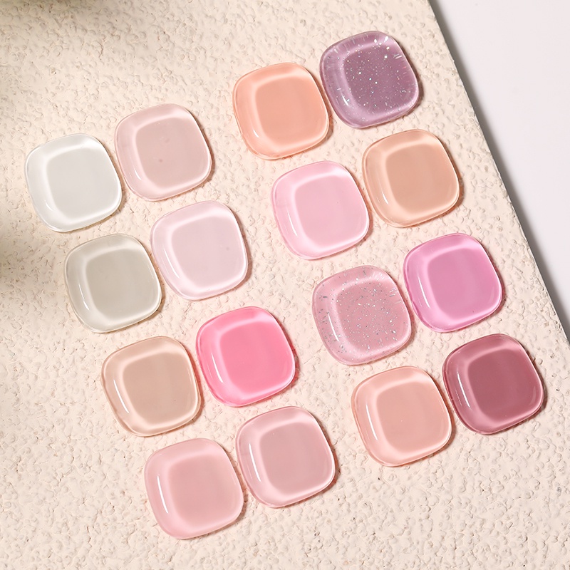 Lọ sơn móng tay UR SUGAR dạng thạch màu hồng sữa trắng LED UV 7ml