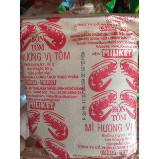 Mì Miliket hương vị 4 tôm gói 80g