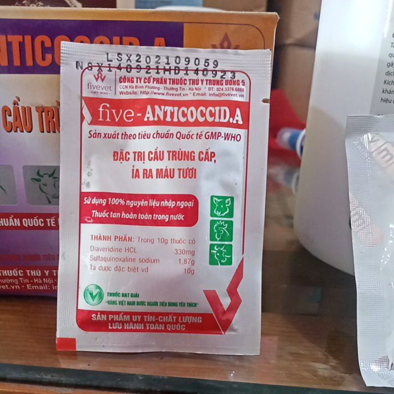 Five-anticoccid.a - Đặc trị cầu trùng cấp, ỉa ra máu tươi