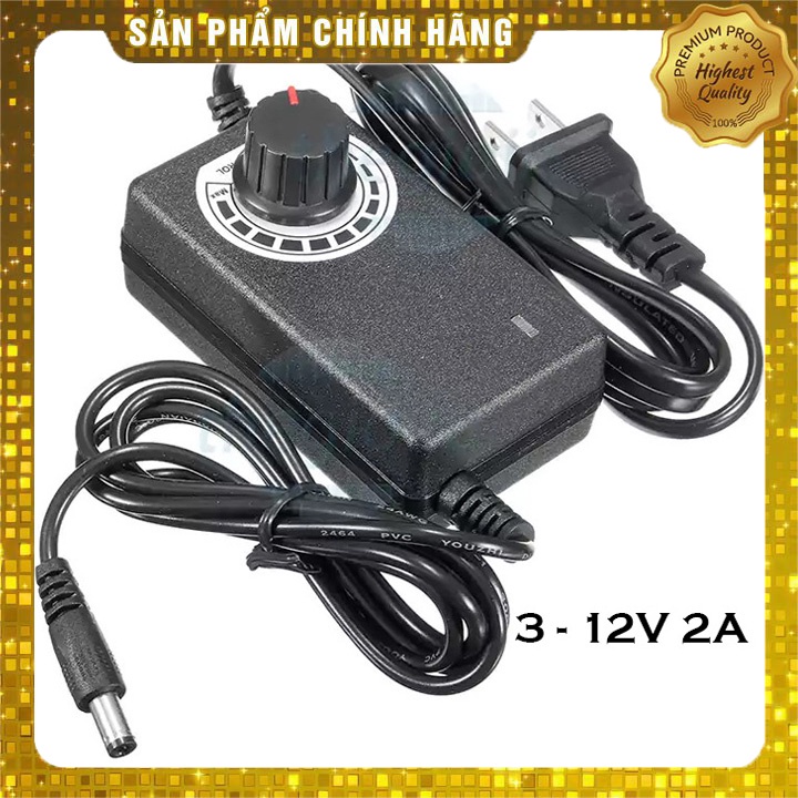 Nguồn Adapter Điều Chỉnh Điện Áp 3~12V 2A