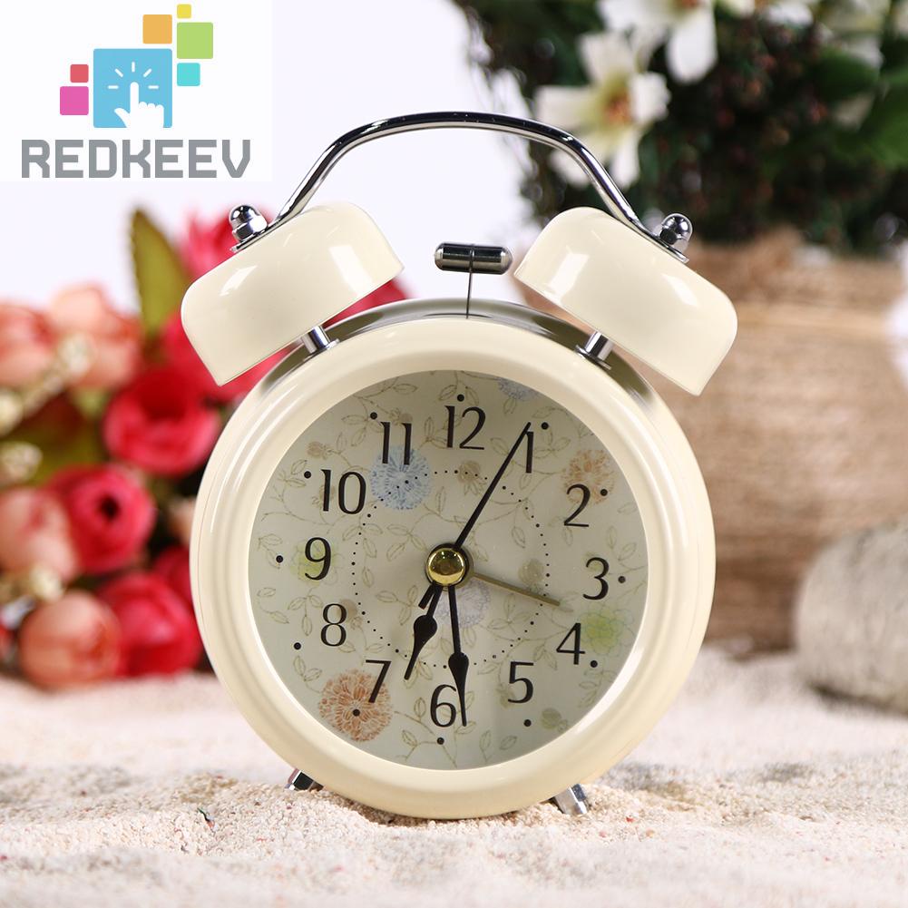 Đồng Hồ Báo Thức Hai Chuông Để Bàn Phong Cách Retro Thời Trang