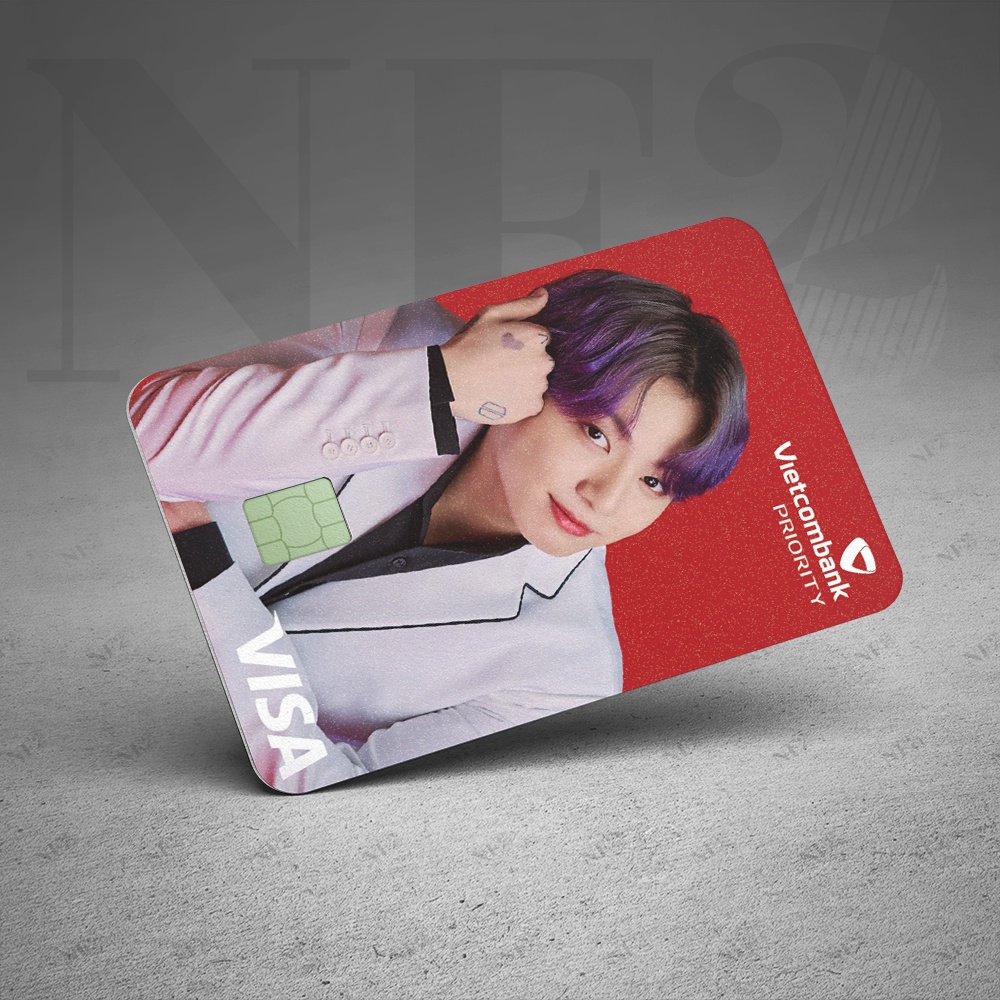 BTS x PLD - Decal Sticker Thẻ ATM  Miếng Dán Trang Trí NF2 Cards