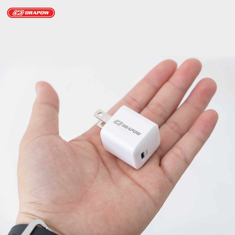 Củ Sạc Nhanh 20W Drapow GA21 PD GaN PowerPort Nano cổng Type C cho điện thoại , máy tính bảng