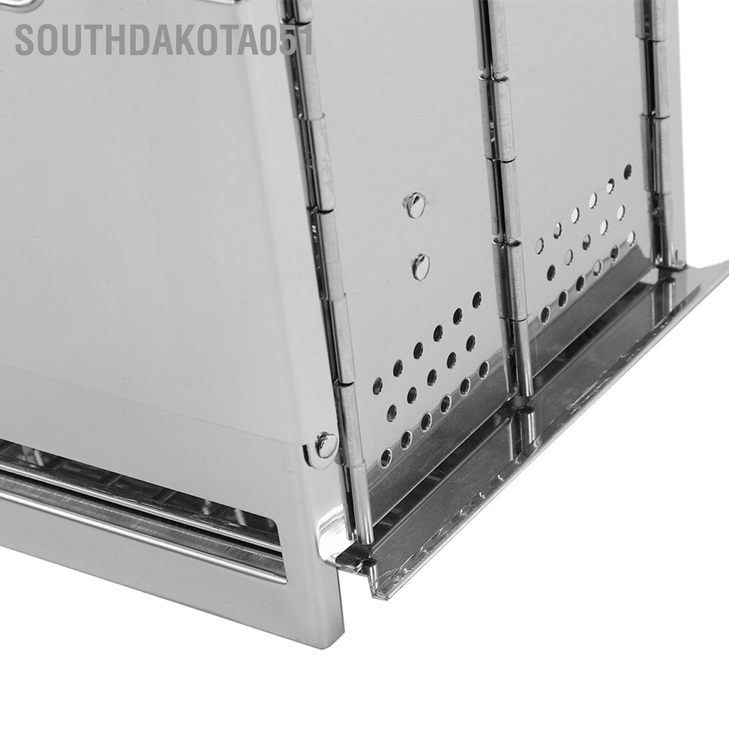 [Hàng HOT] Bếp Nướng Củi Cắm trại BBQ Dã Ngoại ngoài trời Gấp Gọn di động bằng thép không gỉ XL【Southdakota051】