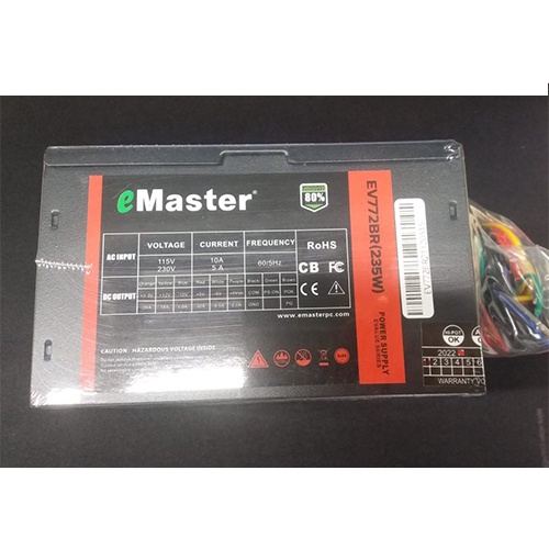 Nguồn Máy Tính EMASTER EV772BR 235W Công Suất Thực Chính hãng