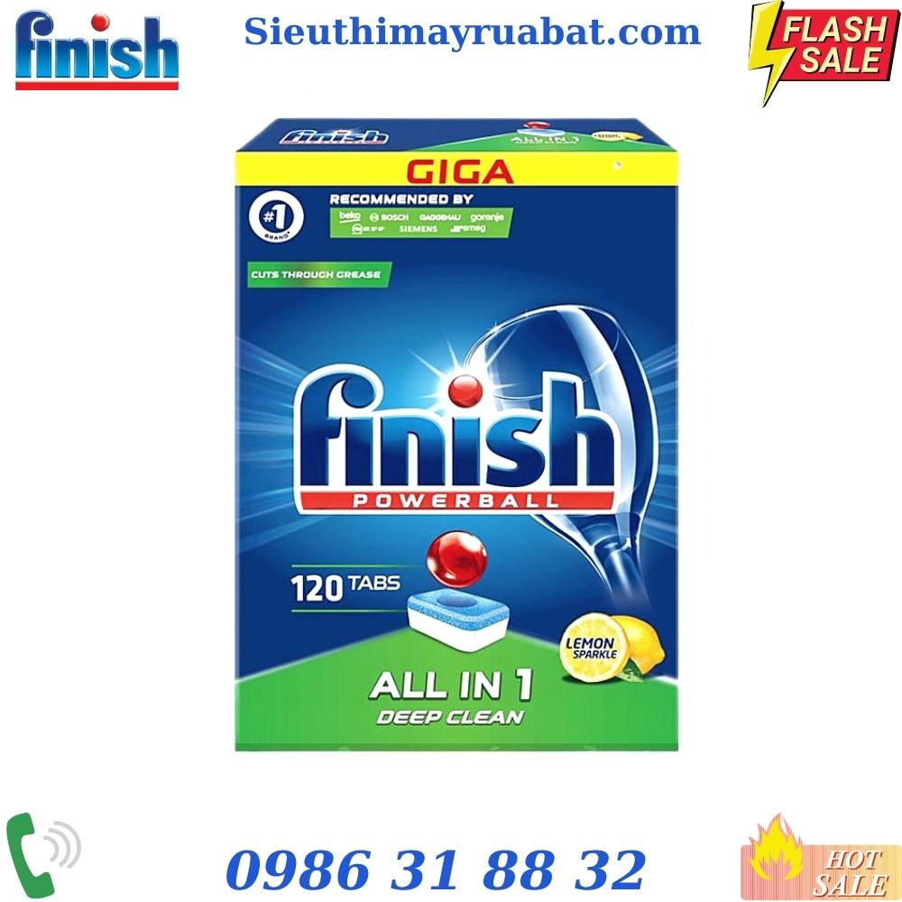 Combo Viên rửa Finish Classic 90 viên + Bóng finish 800 ml + Muối Finish 1,5kg dùng cho máy rửa bát