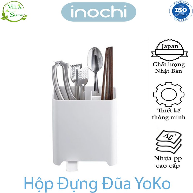 Hộp Đũa, Hộp Đựng Đũa Yoko Inochi Loại Đứng, Nhựa AS Nguyên Sinh, Hạt Màu, Phụ Gia Kháng Khuẩn (Ag+)