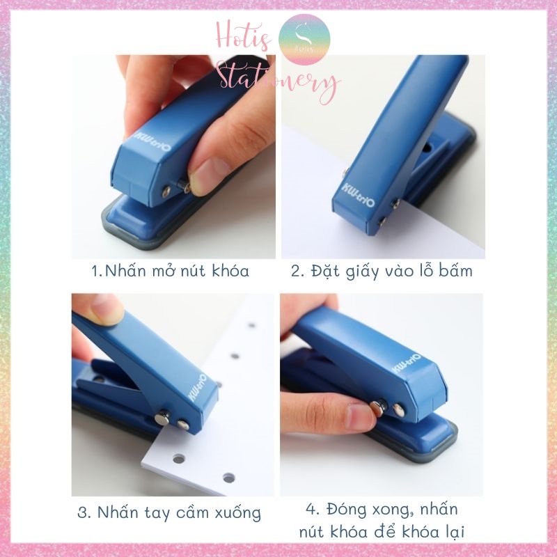 [HOTIS] Bấm lỗ tròn KW-triO dùng cho sổ còng binder DIY bullet journal