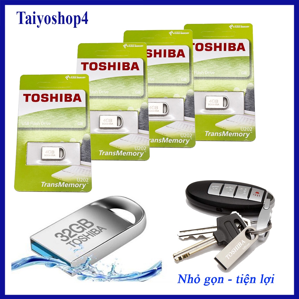 USB 4GB/8GB/16GB/32GB SIÊU NHỎ TOSHIBA -USB Ô TÔ(CHỐNG NƯỚC)(bh 12 Tháng)