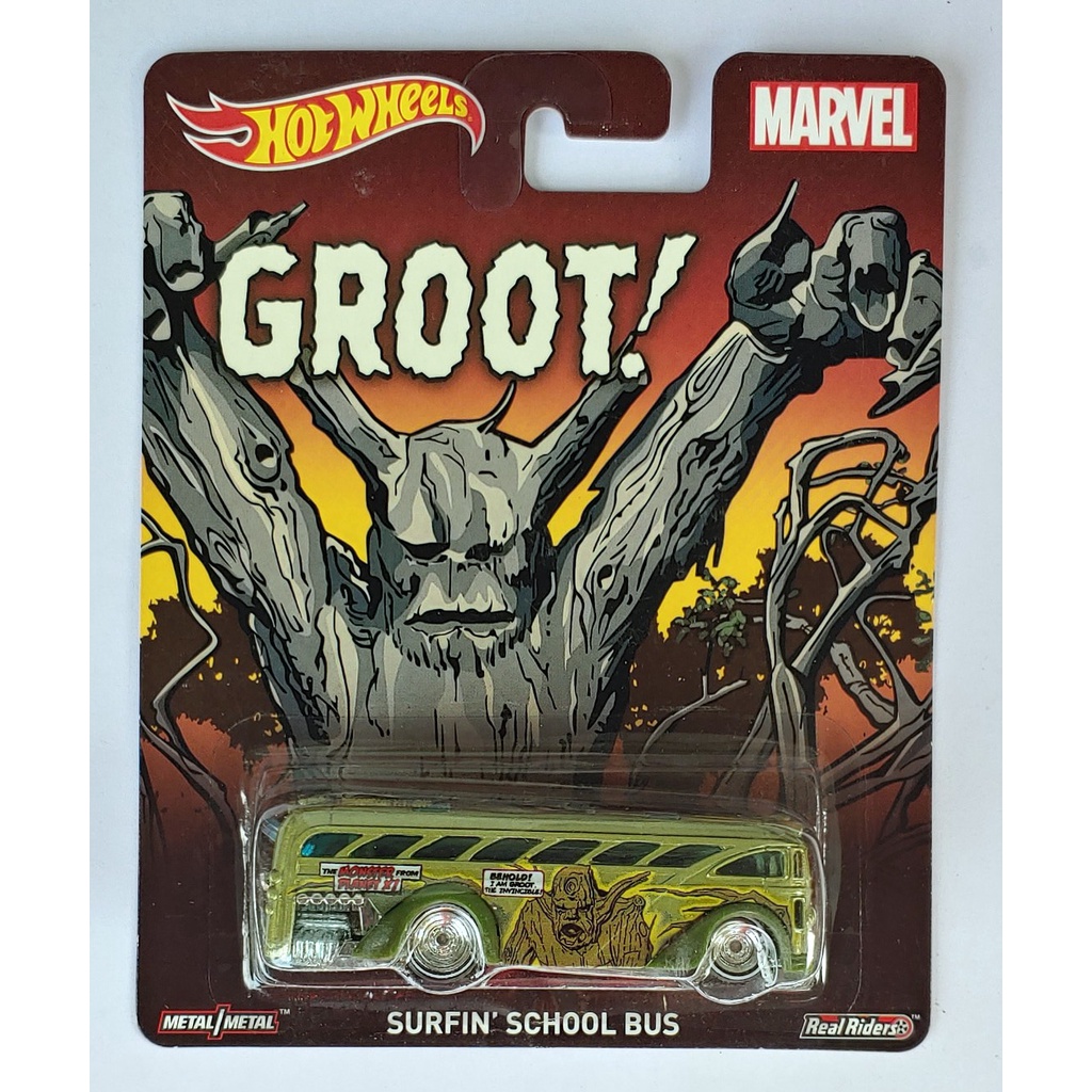 Xe mô hình tỉ lệ 1:64 Hot Wheels T-24 Groot Surfin School Bus