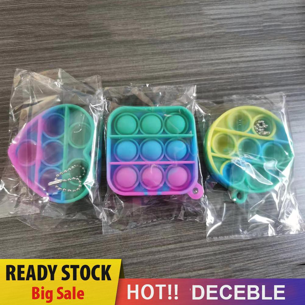 Đồ chơi bấm bong bóng mini bằng silicon nhiều màu giúp giảm căng thẳng dành cho người bị tự kỷ