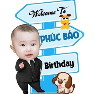 Cây welcome trang trí sinh nhật, cây chào mừng để bàn tiệc sinh nhật, thôi nôi, đầy tháng MIẾN PHÍ THIẾT KẾ