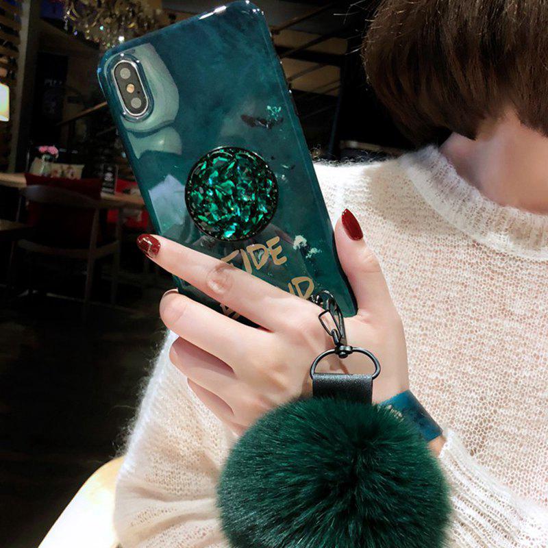 Ốp điện thoại có đế đỡ giả kim cương gắn quả bông mịn cho OPPO R15 R15X R17 R17 Pro A3 A3S R11S R11S