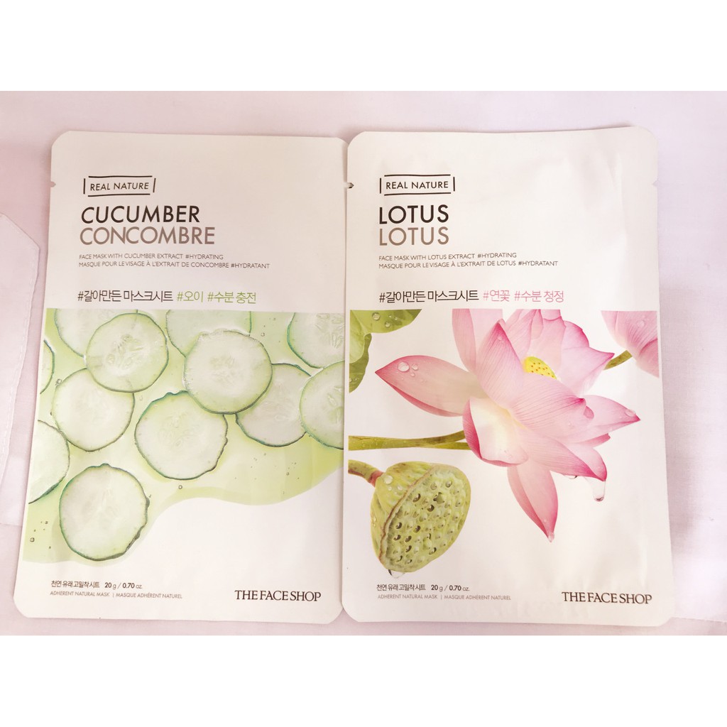 MẶT NẠ BƠ CẤP ẨM DA KHÔ THE FACE SHOP REAL NATURE