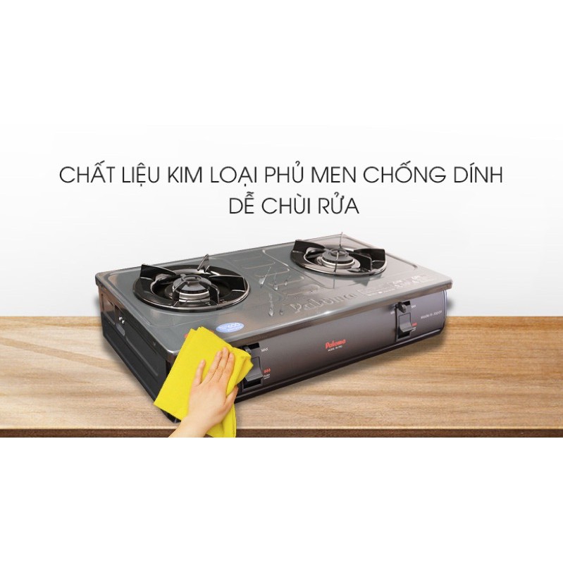 Bếp ga đôi Paloma PA-7PEJ - Trưng Bày Ngắt gas tự động khi thức ăn bị tràn, khi mặt bếp ướt hay gió quá lớn làm tắt lửa