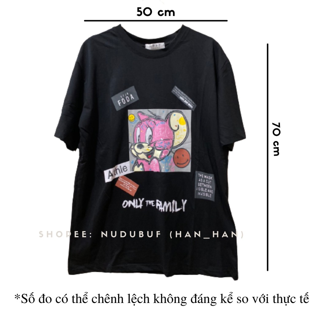Áo phông unisex form rộng tay lỡ Jerry xám đen chất đẹp freesize có ảnh thật