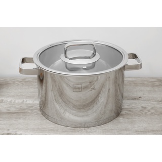 Nồi inox 304 cao cấp Fivestar Plush 3 đáy quai vuông nắp kính,dùng được bếp từ (16cm / 18cm / 20cm / 24cm )