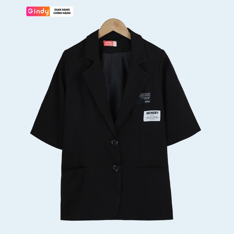 Áo khoác blazer nữ vest thời trang 2 lớp form rộng tay lửng GINDY không đệm vai thời trang xuân hè A027 | BigBuy360 - bigbuy360.vn