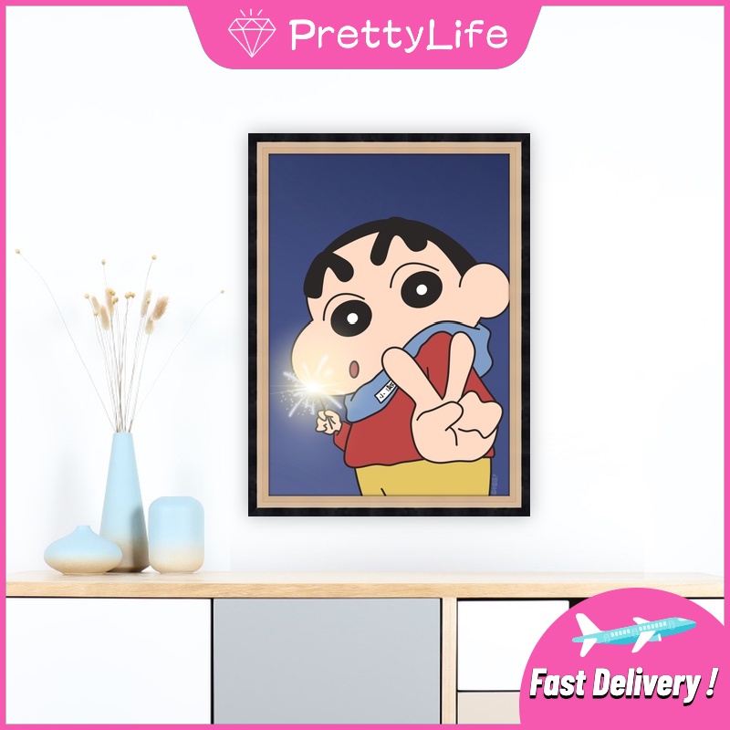 Bộ Tranh Đính Đá 5D Tự Làm 30x40cm/40x50cm Hình Cậu Bé Bút Chì