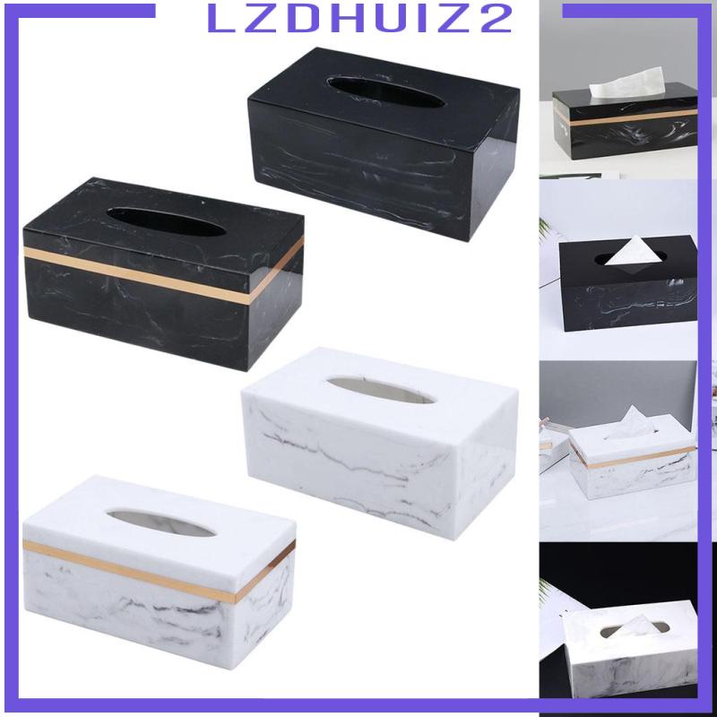 Hộp Đựng Khăn Giấy Họa Tiết Đá Hoa Cương Màu Trắng Cho Nhà Bếp