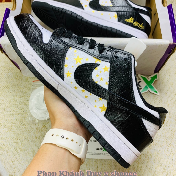 Giày thể thao Nike Sb Đen Trắng | SB DUNK x SUPREME có chữ ký