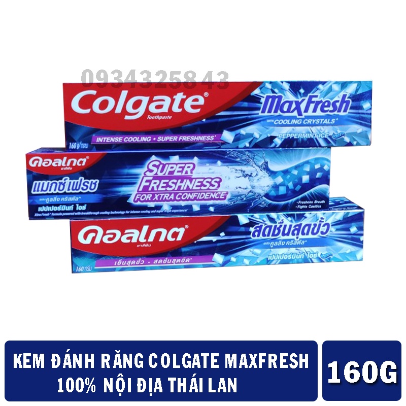 Kem đánh răng Colgate Maxfresh Thái Lan 160g - hàng nội địa 100%