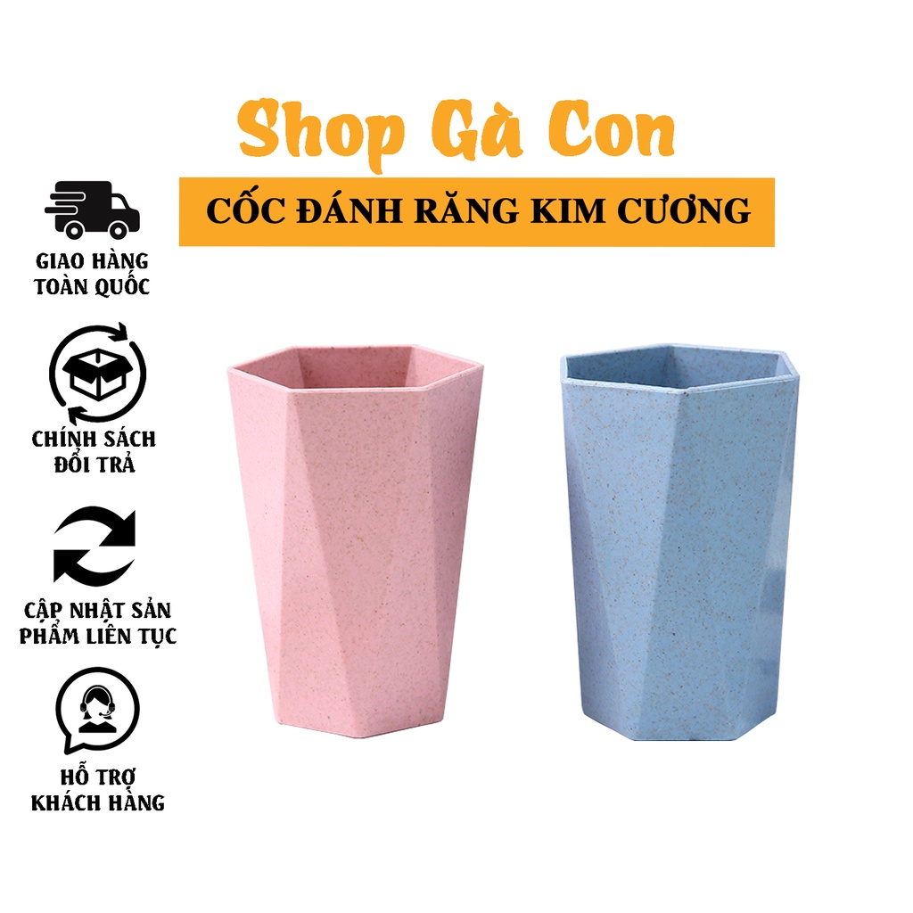 Cốc đánh răng kim cương bằng nhựa lúa mạch an toàn (CCC04)