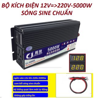 [HOT] Bộ chuyển đổi 12v lên 220v 5000w chính hãng-SINE CHUẨN