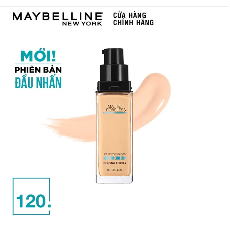 Kem Nền Fit Me Mịn Nhẹ Kiềm Dầu Chống Nắng Maybelline New York Matte Poreless Foundation SPF 22 30ml | BigBuy360 - bigbuy360.vn