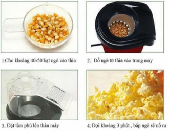 Máy nổ bắp rang bơ  hoàn hảo