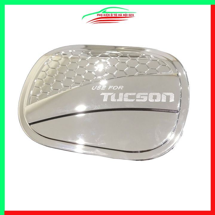 Ốp nắp xăng Tucson 2016-2021 mạ crom bảo vệ chống trầy trang trí ô tô