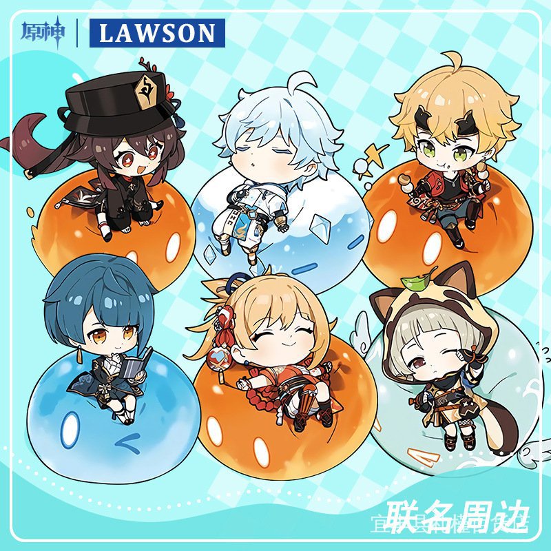 Genshin impact LAWSON cùng Acroylic Món quà trao đổi huân chương an toàn cầu Mộc 99DT