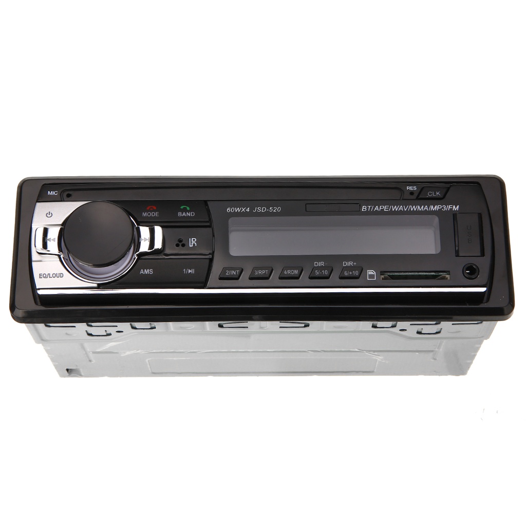 Máy Nghe Nhạc MP3 JSD-520 12-24V 12Pin Bluetooth 60Wx4 FM Radio Stereo Có Cổng USB / SD Cho Xe Hơi