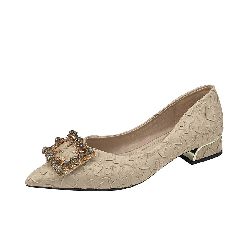 Giày Cao Gót Mũi Nhọn Đính Đá Thời Trang Nữ Tính