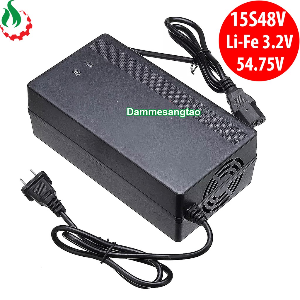 Sạc xe điện 15S 48V  dùng cho pin sắt Li-Fe 3.2V