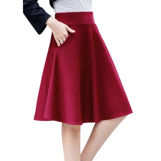 Chân Váy Xòe Phối Túi(L dài 52cm,XL dài 62cm)
