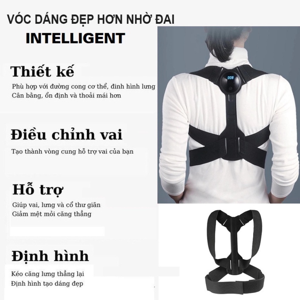 GIÁ CỰC SỐCĐai rung chống gù lưng tự động nhật bản phiên bản 2022, Đai chống gù lưng dành cho trẻ em ngồi học