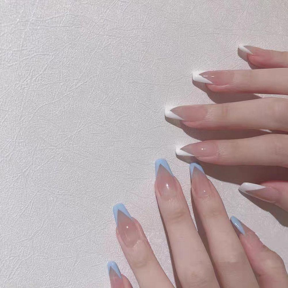 Hộp 24 Móng Tay Giả Che Phủ Toàn Diện Dạng Nhấn