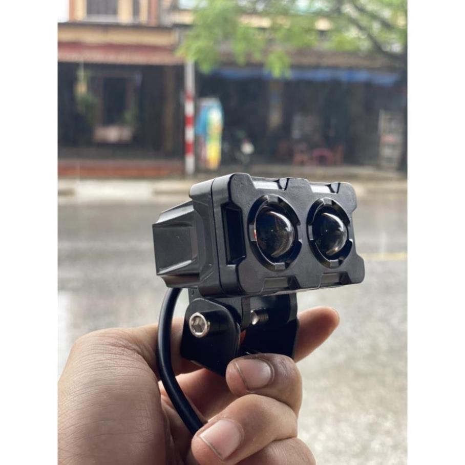 Trợ Sáng Bi Cầu S25, 1 Đèn Tích Hợp 2 Bi Cầu, Cos Vàng Pha Trắng, Phá Sương Mù, Lắp Ô Tô Xe Máy Xe Tải