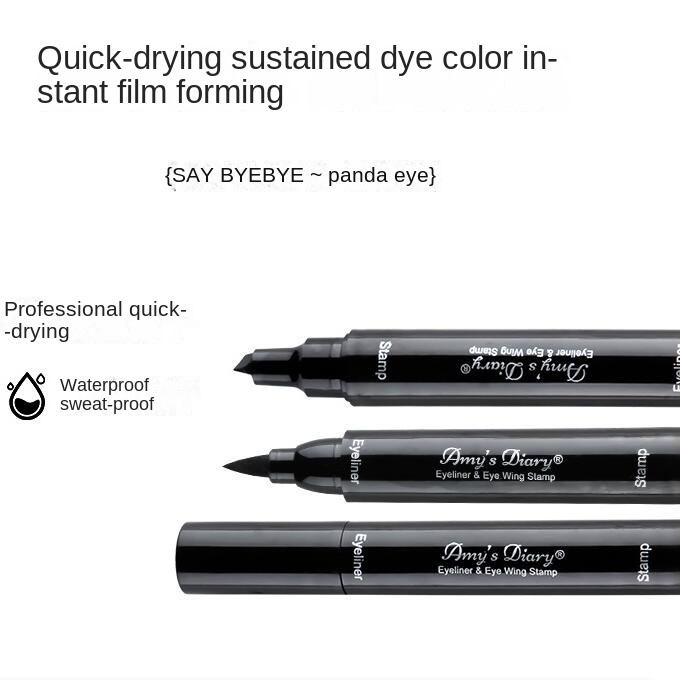 Bút Kẻ Mắt / Bút Kẻ Mắt Dạng Lỏng Hai Đầu Màu Đen Nhanh Khô Không Nhòe Chống Thấm Nước