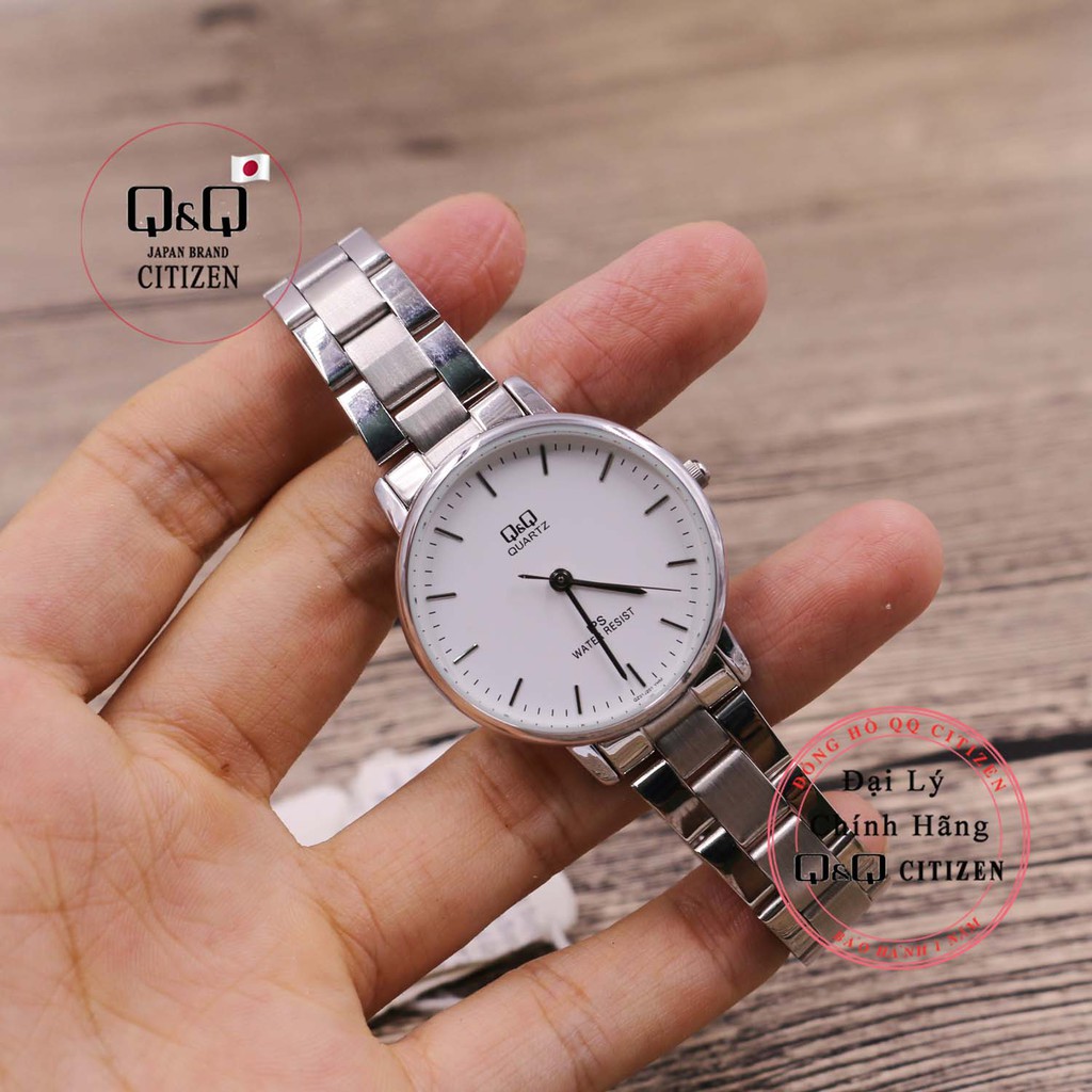 Đồng hồ nữ Q&Q Citizen QZ01J201Y dây sắt thương hiệu Nhật Bản