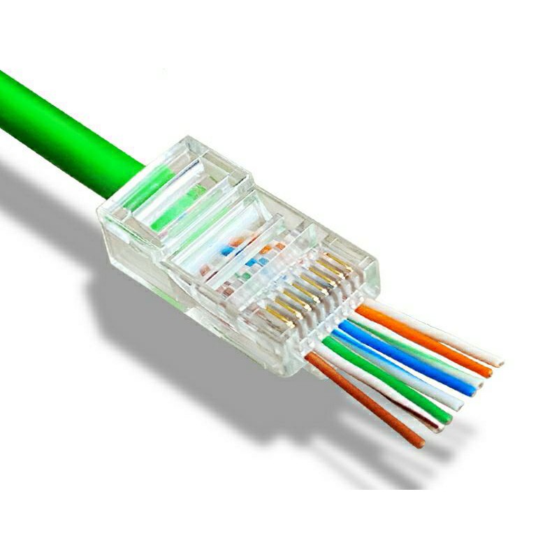 Hạt mạng xuyên thấu RJ45 Cat5 chân đồng