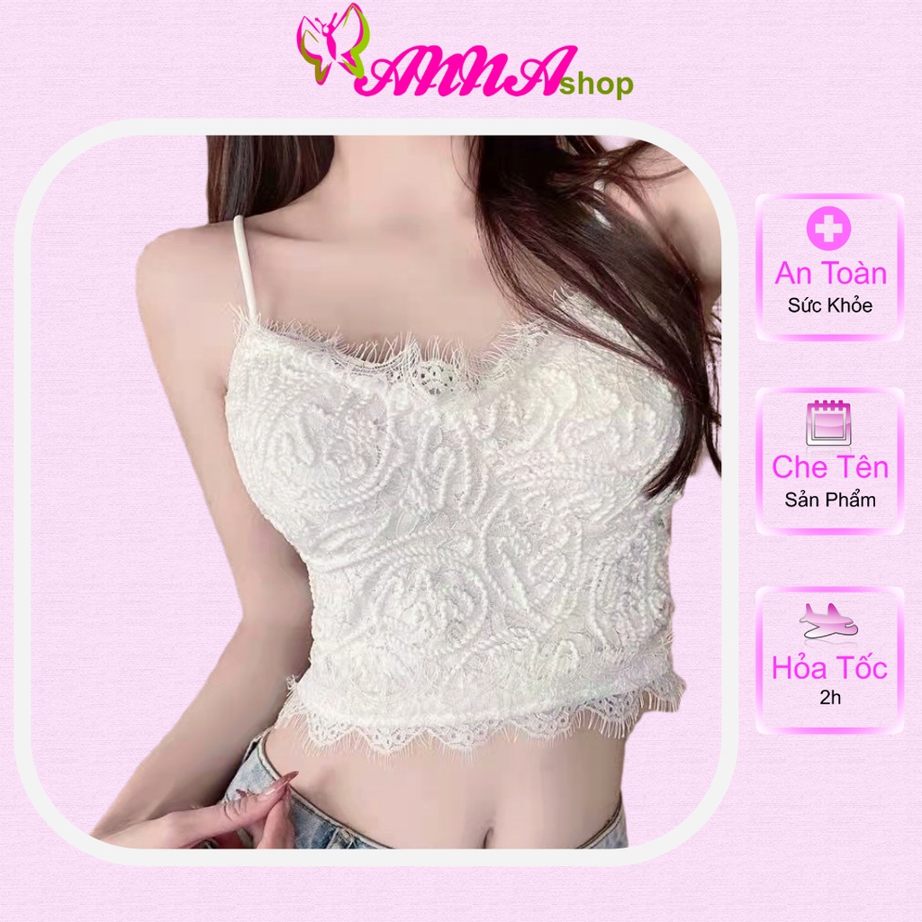 Áo bra nữ ren hai dây cao cấp, thiết kế đơn giản, trẻ trung, dễ phối đồ, phù hợp dưới 55kg (MS 04065) Anna Shop