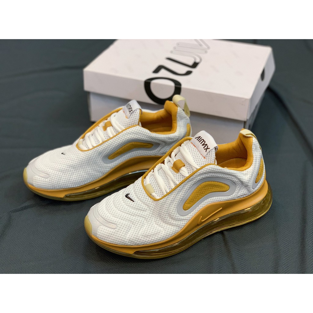 GIÀY AIR MAX 720 NAM NỮ CAO CẤP NHẸ BỀN ÊM GYM THỂ THAO (TRẮNG VÀNG)