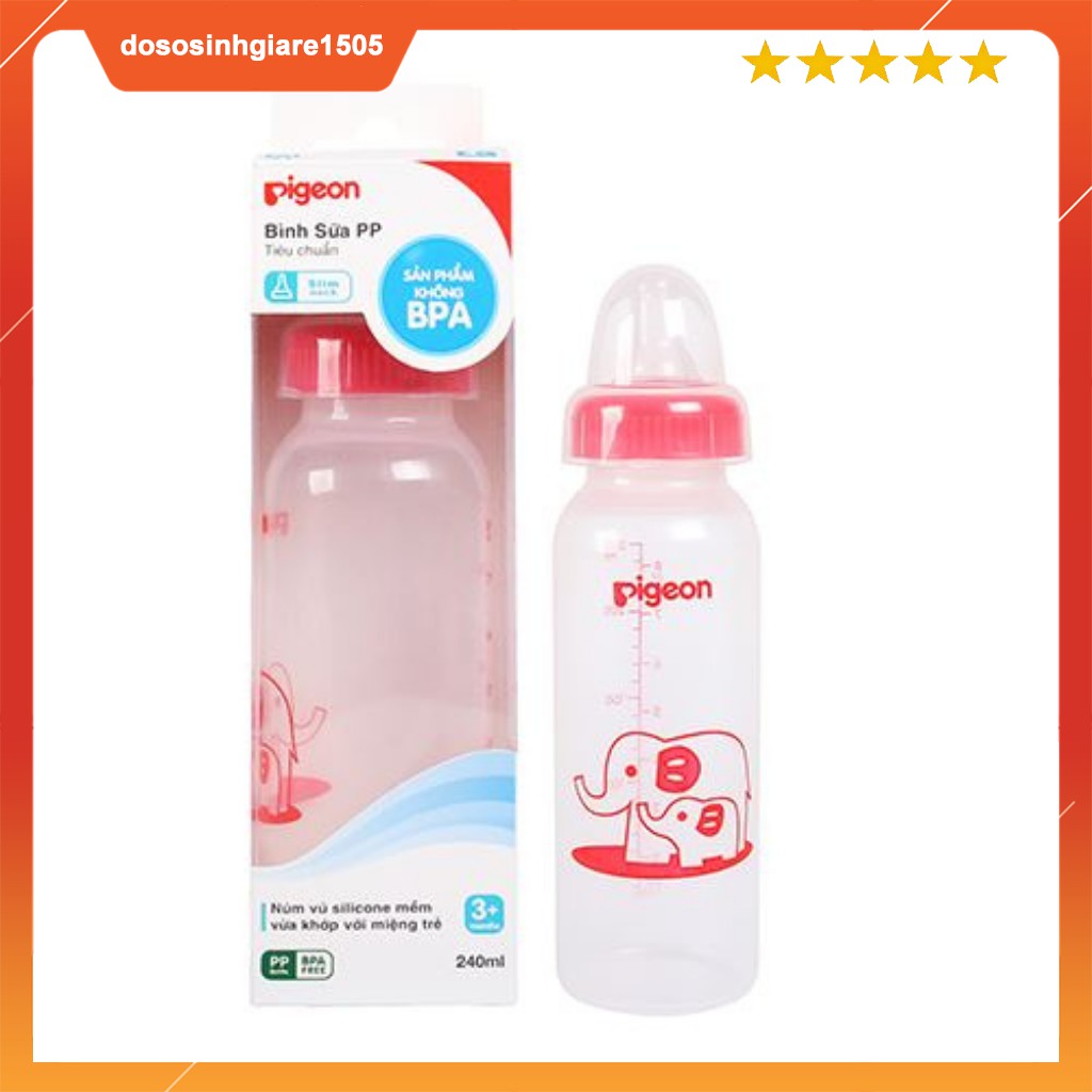 Bình sữa Pigeon PP cổ hẹp 240ml