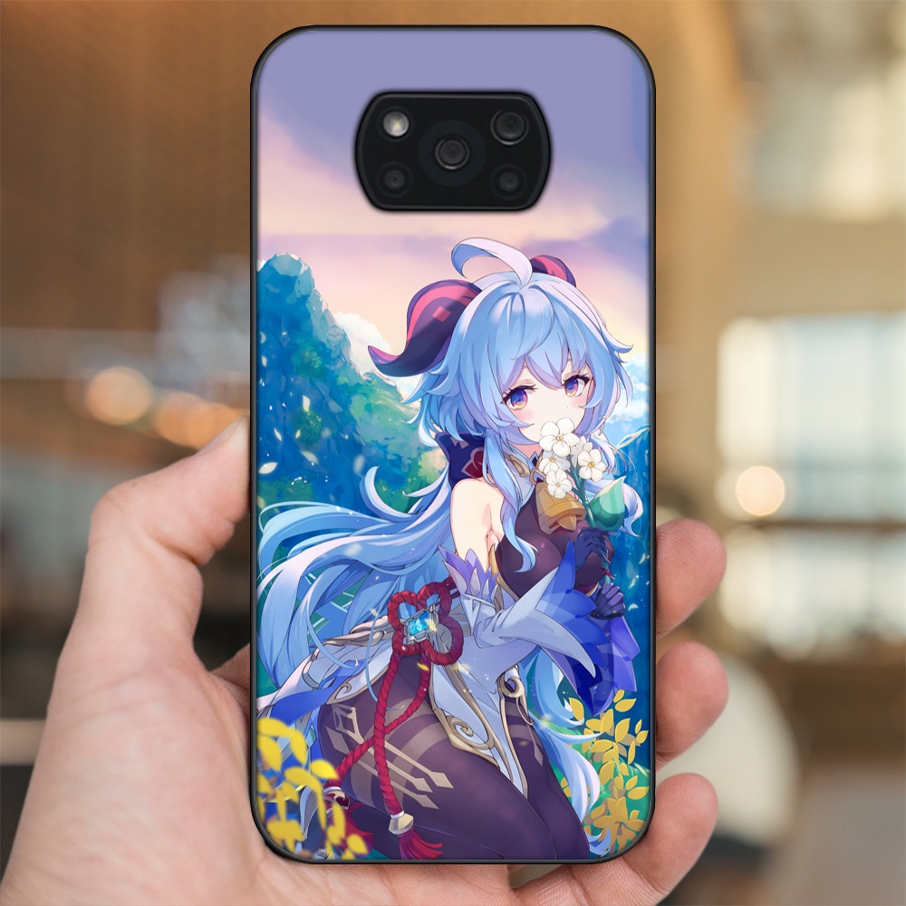 Ốp lưng Xiaomi Poco X3, Poco X3 Pro, Poco X3 NFC viền đen in hình Ganyu Genshin Impact