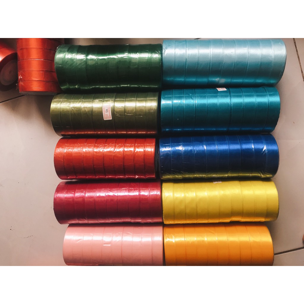 Ruy băng, cuộn 2cm, dài 20-22met lụa
