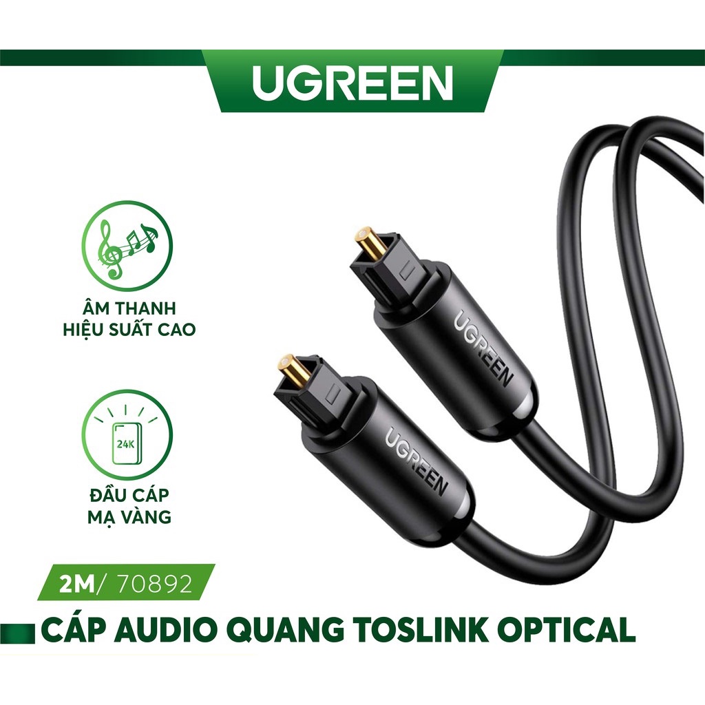 Dây Quang Optical Dài 2m Ugreen 10770/70892 - Hàng Chính Hãng BH 18 Tháng